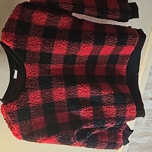 🍉 Buffalo Plaid Sherpa Sweatshirt #U3